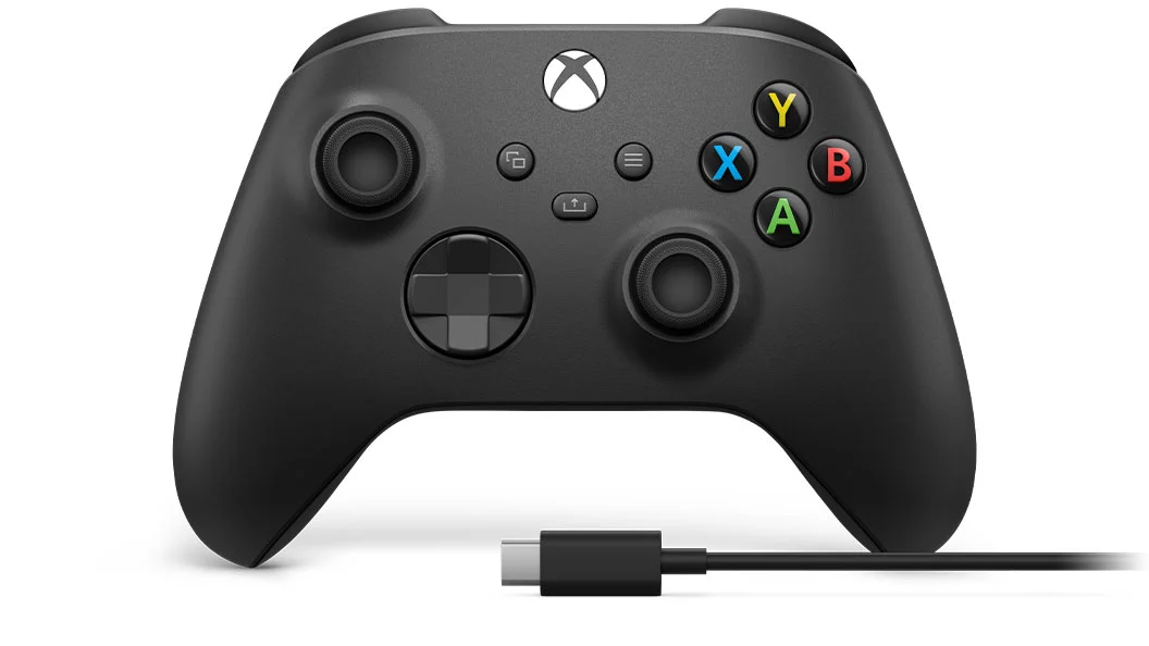 Microsoft XBOX serijos belaidis valdiklis + USB-C kabelis anglies juodas