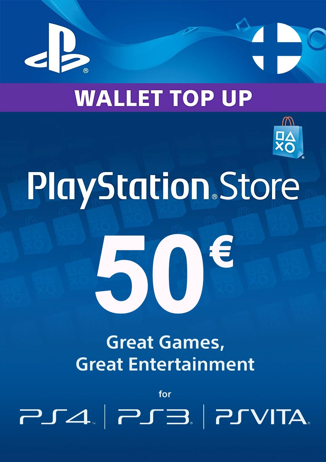 Papildymo kortelė Playstation Network Card 50EUR (FIN regionas)