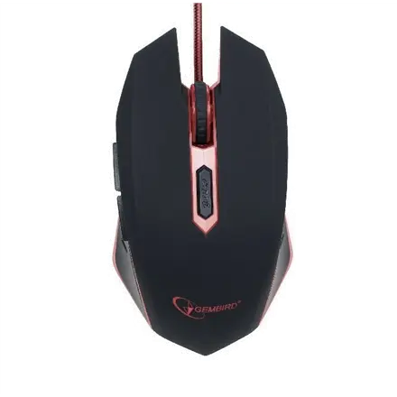 Pelė Gembird Gaming pelė, juoda/raudona, MUSG-001-R