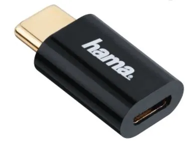Adapteris HAMA micro USB to USB Type-C plug, black