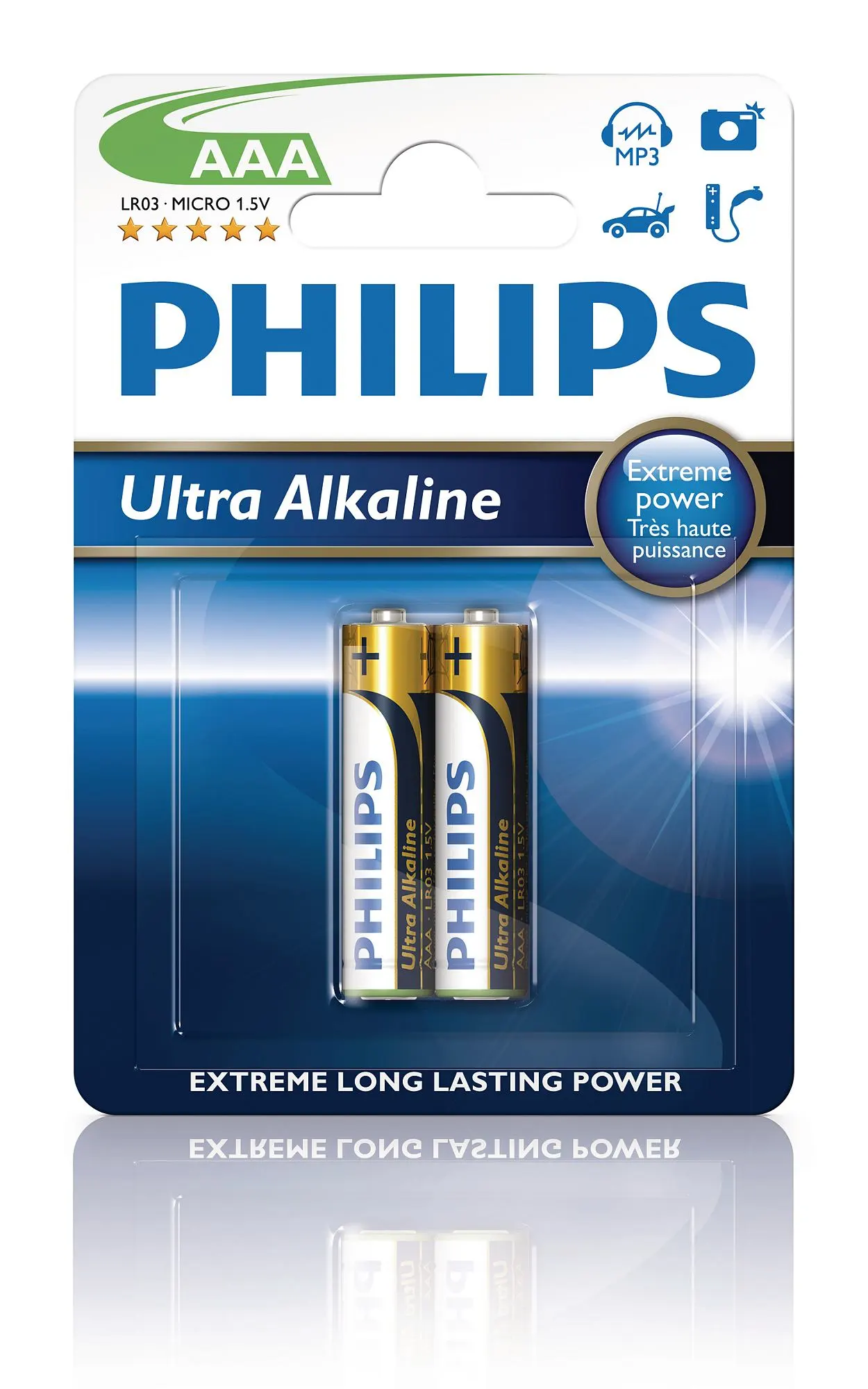 Elementas PHILIPS ExtremeLife AAA/R03 B2