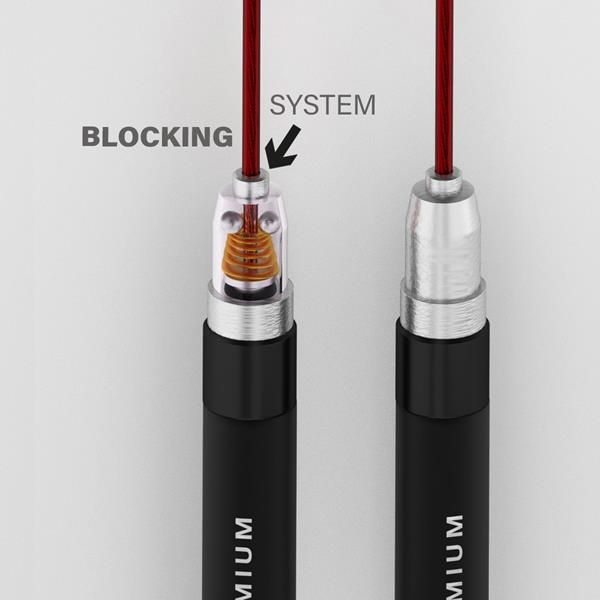 Lengva greičio šokdynė HMS Premium SK60 juoda-raudona