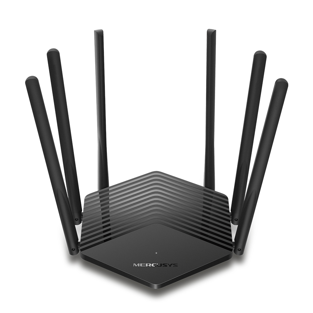 Mercusys Dual-Band Router MR50G 802.11ac, 600+1300 Mbit/s, 10/100/1000 Mbit/s, Ethernet LAN (RJ-45) prievadai 2, MU-MiMO Taip, Antenos tipas 6xFixed, Juoda