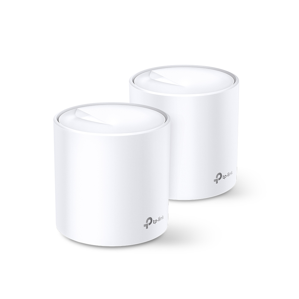 TP-LINK AX1800 Whole Home Mesh Wi-Fi 6 System Deco X20 (2 pakuotės) 802.11ax, 1201+574 Mbit/s, 10/100/1000 Mbit/s, Ethernet LAN (RJ-45) prievadai 2, tinklelio palaikymas Taip, MU-MiMO Taip, antenos tipas 4xInternal per Deco uni