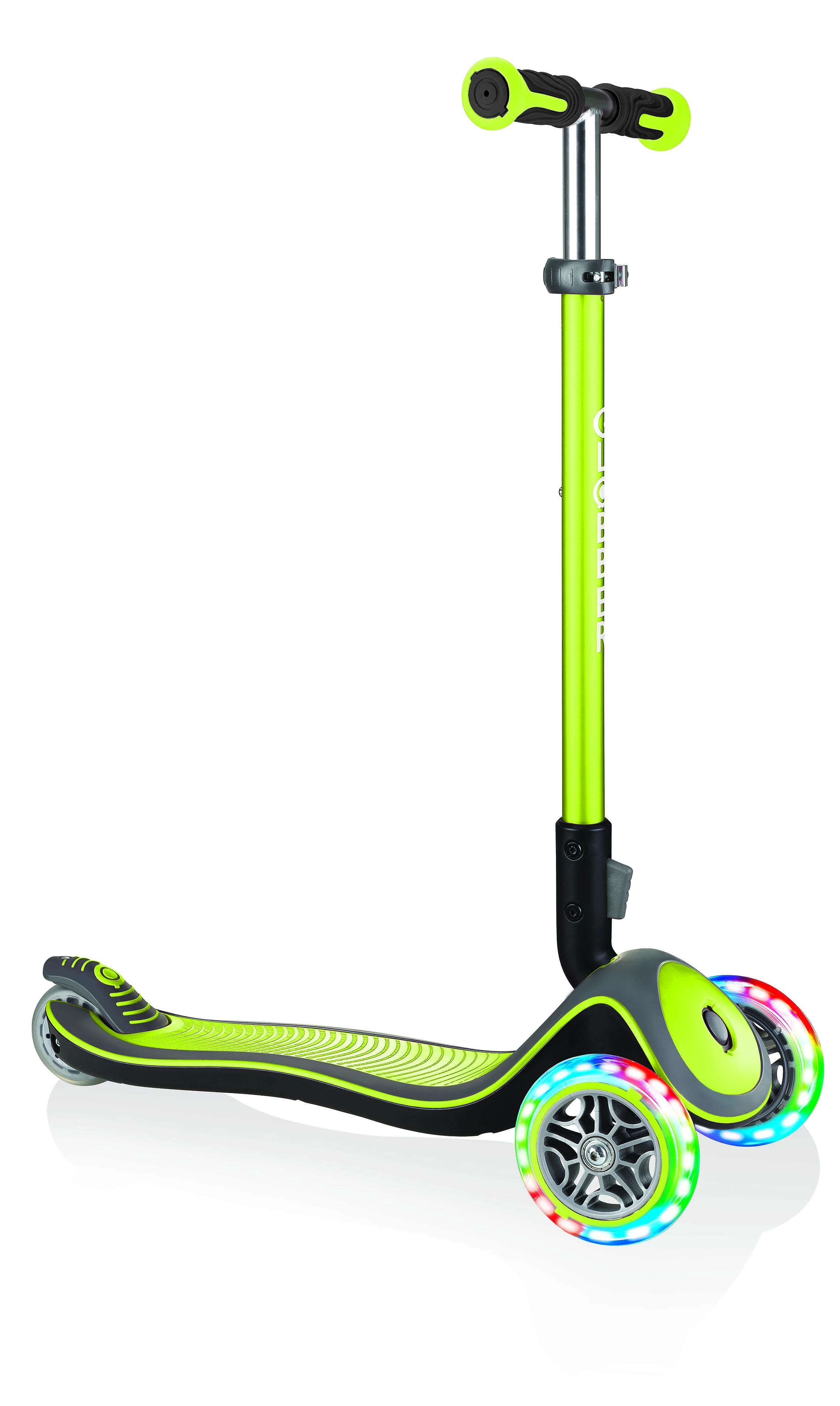 GLOBBER paspirtukas Elite Deluxe Lights žalias, 444-406