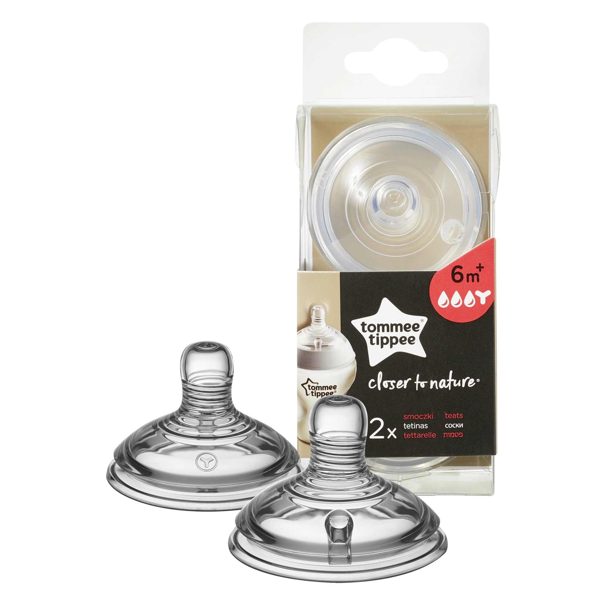 TOMMEE TIPPEE žindukai tirštam skysčiui EASI-VENT, 2 vnt., 42214275