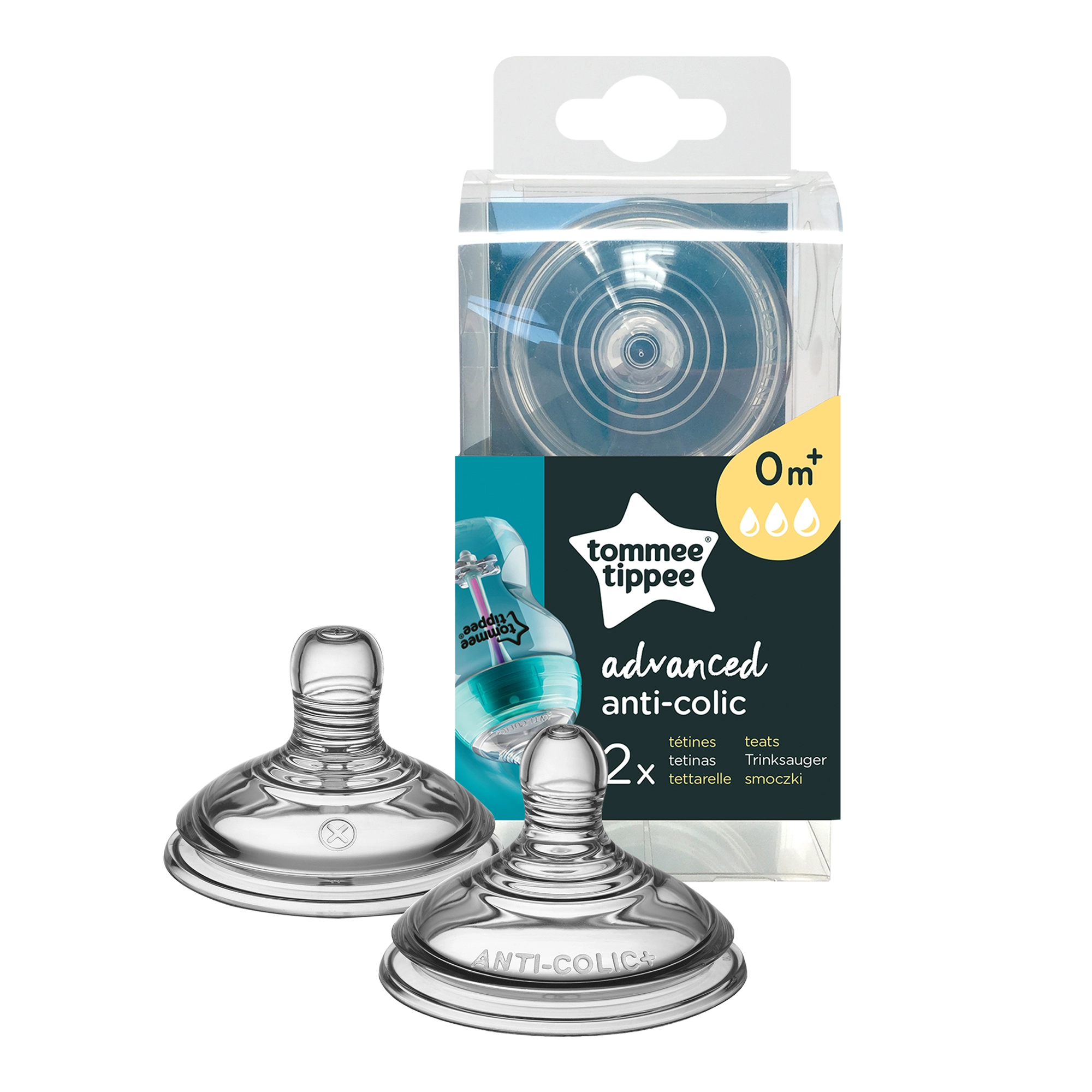 TOMMEE TIPPEE žindukai kintamos srovės ANTI-COLIC, 2 vnt., 42122651