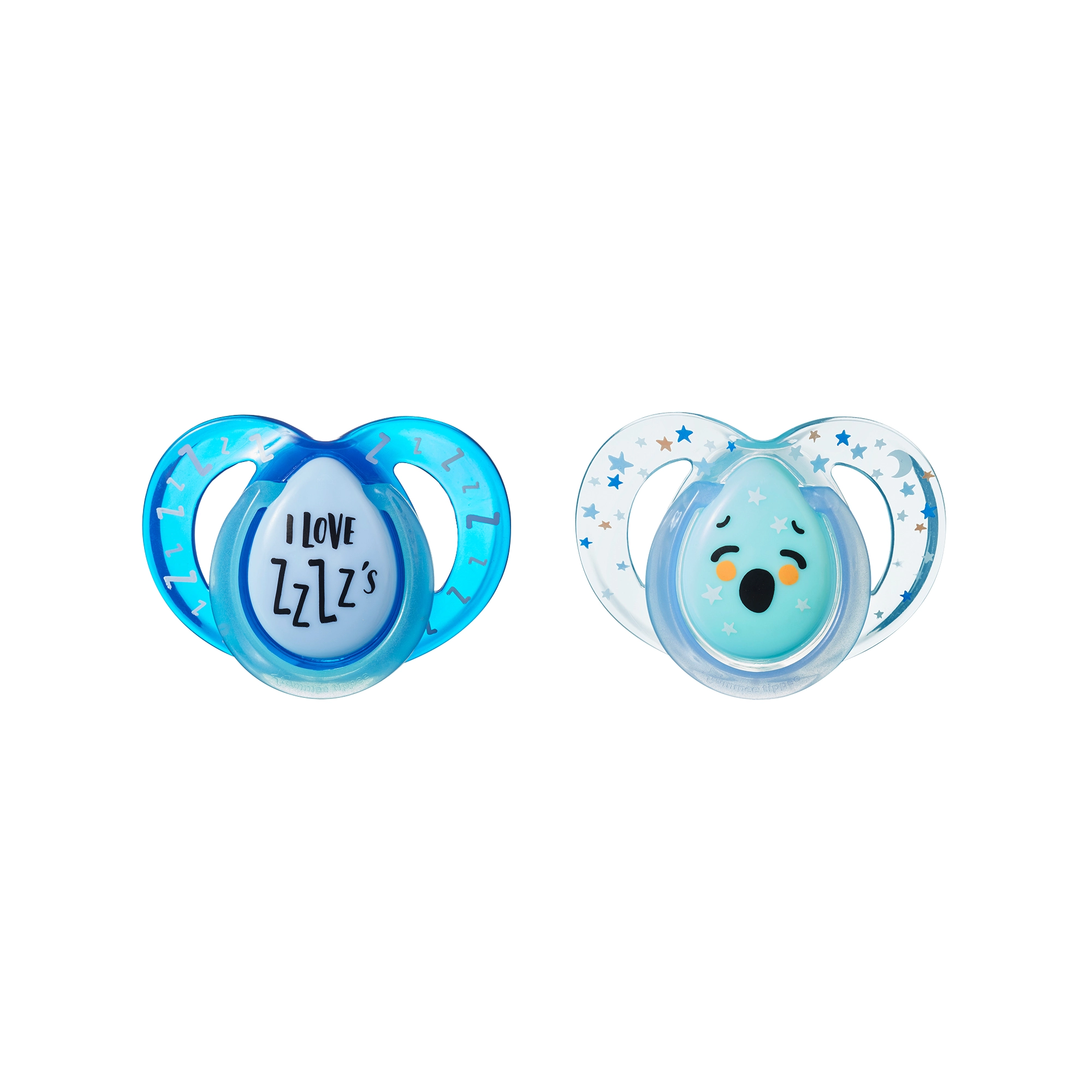 TOMMEE TIPPEE silikoniniai čiulptukai NIGHT STYLE, 6-18 mėn., 2 vnt., 43336203