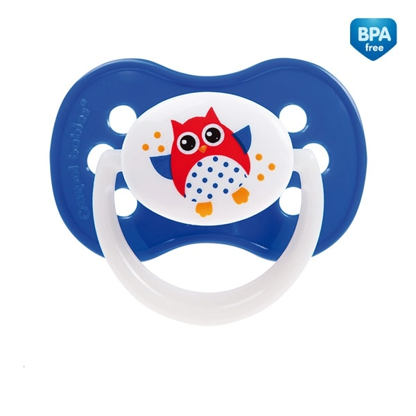 CANPOL BABIES silikoninis simetrinis čiulptukas OWL, 0-6 mėn., 22/568
