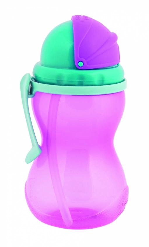 CANPOL BABIES gertuvė su šiaudeliu 370ml 56/113 rožinė