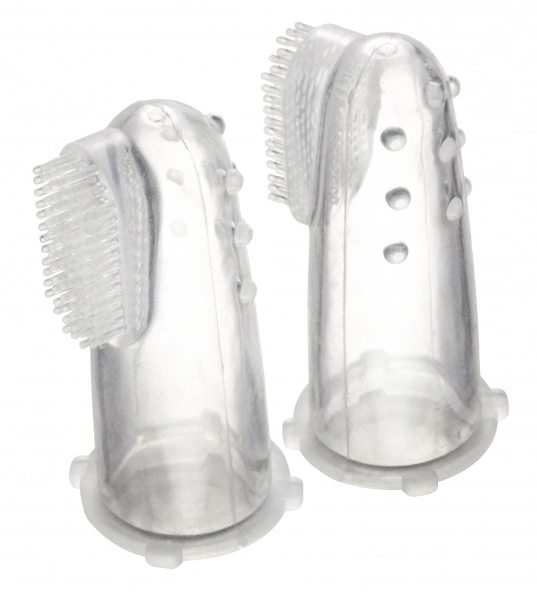 CANPOL BABIES dantų šepetėlis silikoninis ant piršto su dežute 56/159