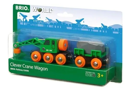 BRIO RAILWAY Kranas su vagonu 33698