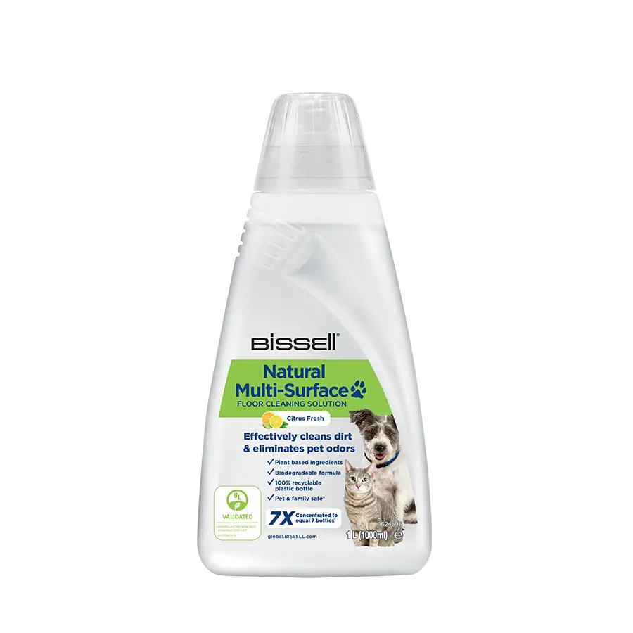 Bissell Natural Multi-Surface Pet Floor Cleaning Solution for  Bissell CrossWave, SpinWave, SpinWave Robot & HydroWave machines, 1000 ml