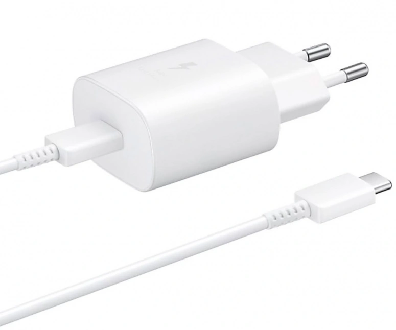 Įkroviklis Samsung USB-C 25W, 1m Baltas