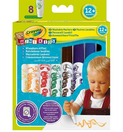 CRAYOLA MINIKIDS Pirmieji flomasteriai, 8 vnt.