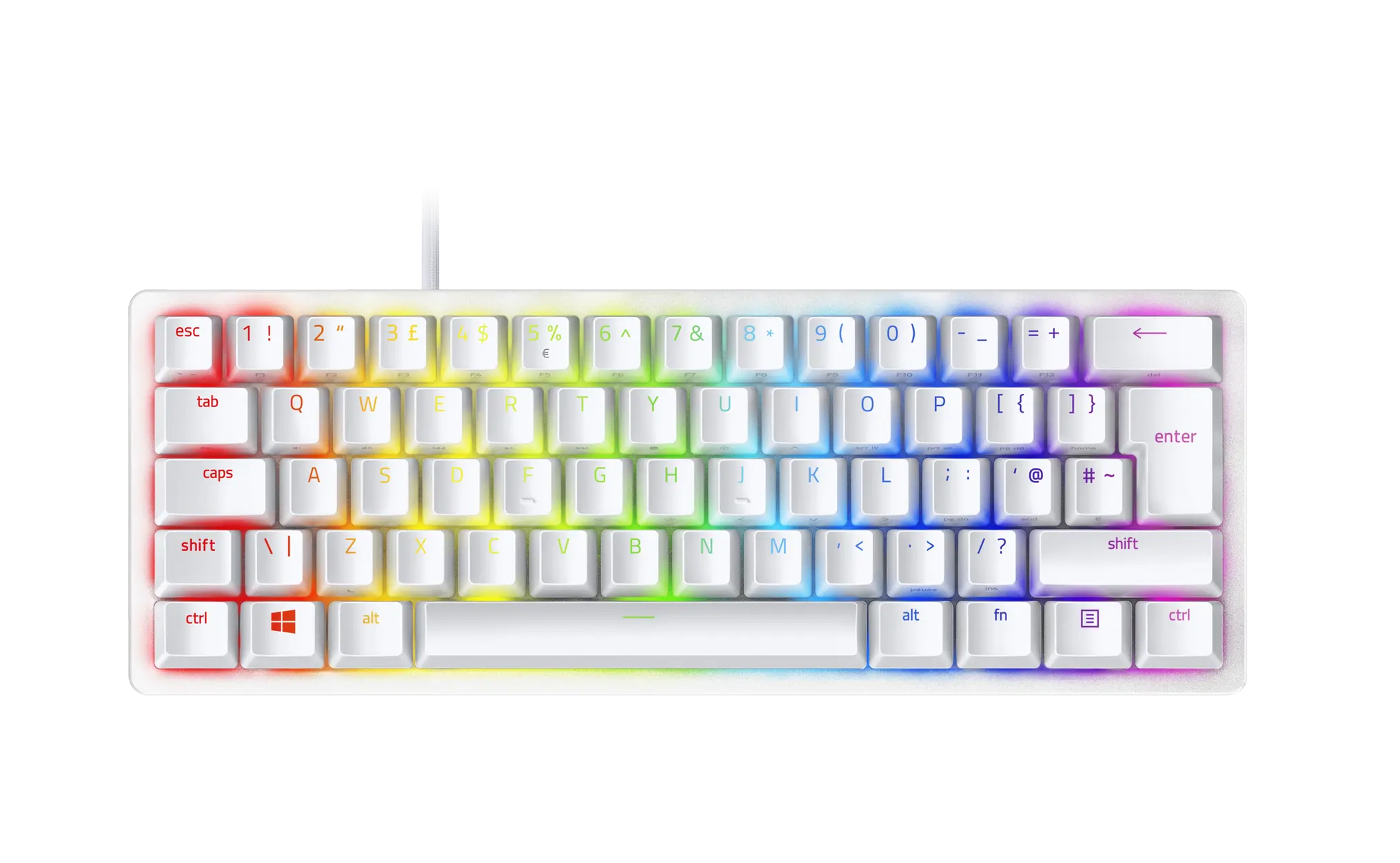 RAZER Huntsman Mini Mercury Optical (Red Switch) žaidimų klaviatūra RU RZ03-03392200-R3R1
