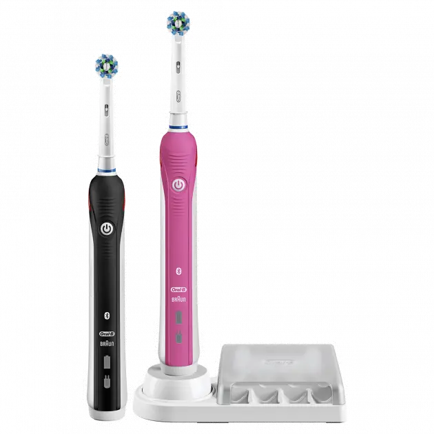 Elektriniai dantų šepetėliai Oral-B D601 Smart 4900, juodas / rožinis