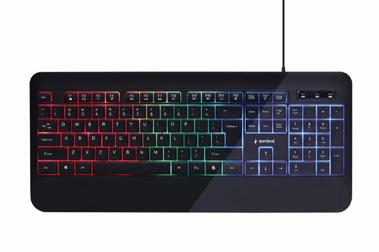GEMBIRD KB-UML-03 Slim Rainbow klaviatūra