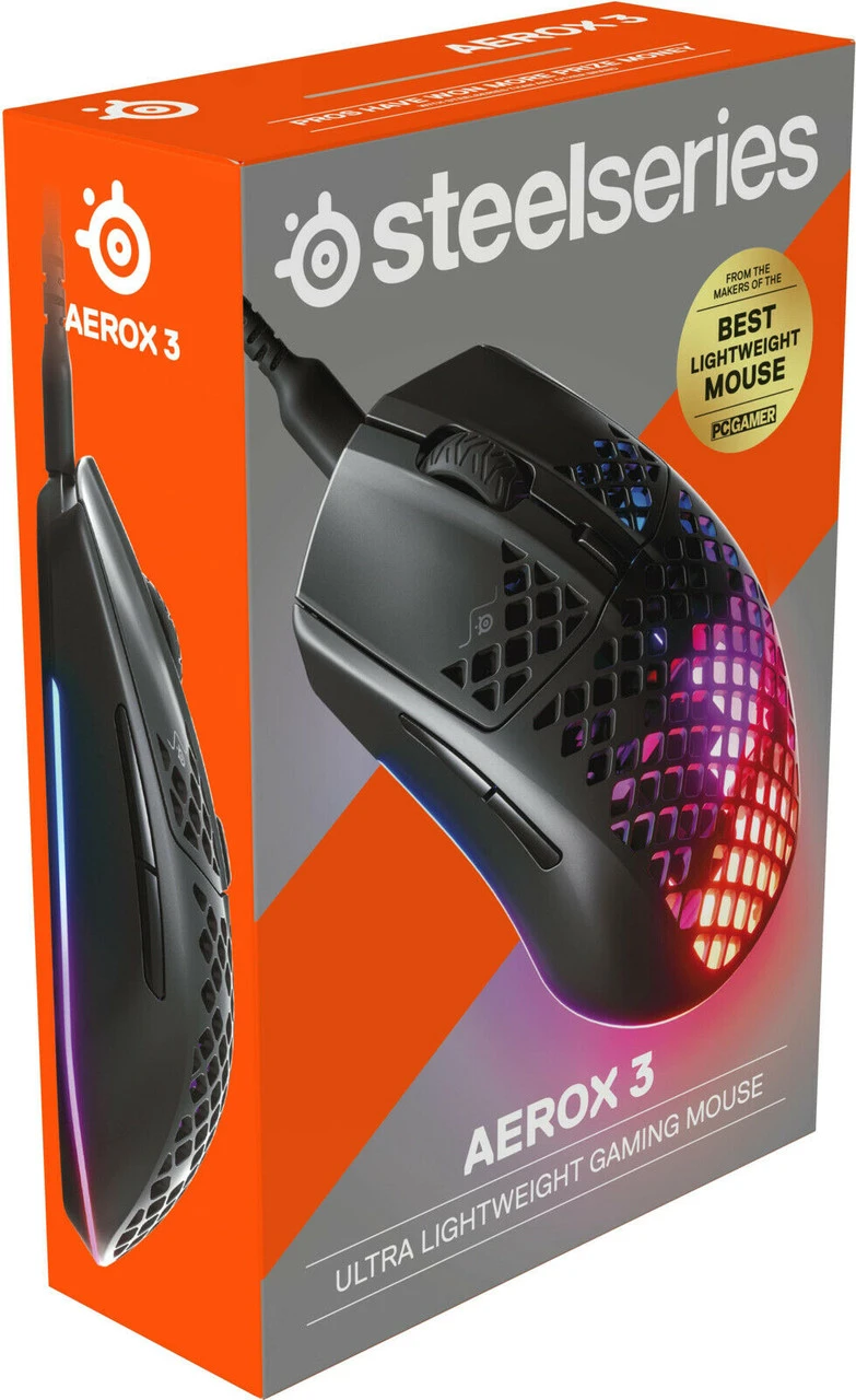 Žaidimų pelė SteelSeries Aerox 3 (2022) Onyx 62611
