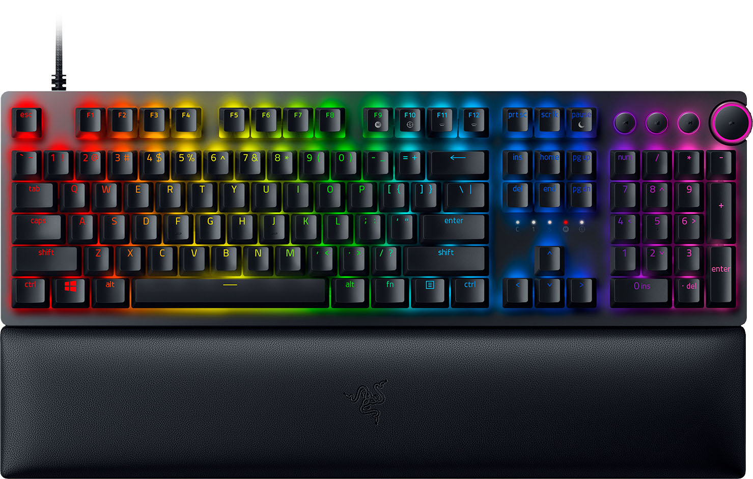 RAZER Huntsman V2 (Purple Switch) žaidimų klaviatūra RU RZ03-03931300-R3R1