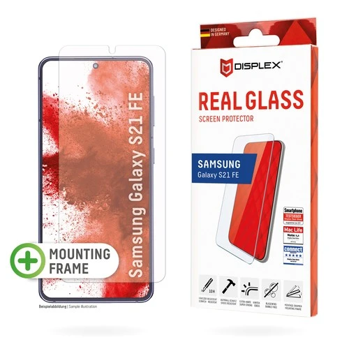 „Samsung Galaxy S21 FE Real 2D Glass By Displex Transparent“.