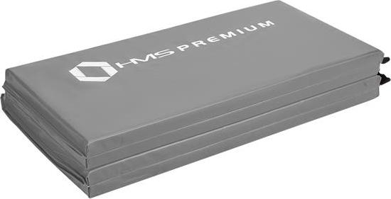 Sulankstomas gimnastikos čiužinys HMS Premium MGS01, 2400x1200mm, pilkas