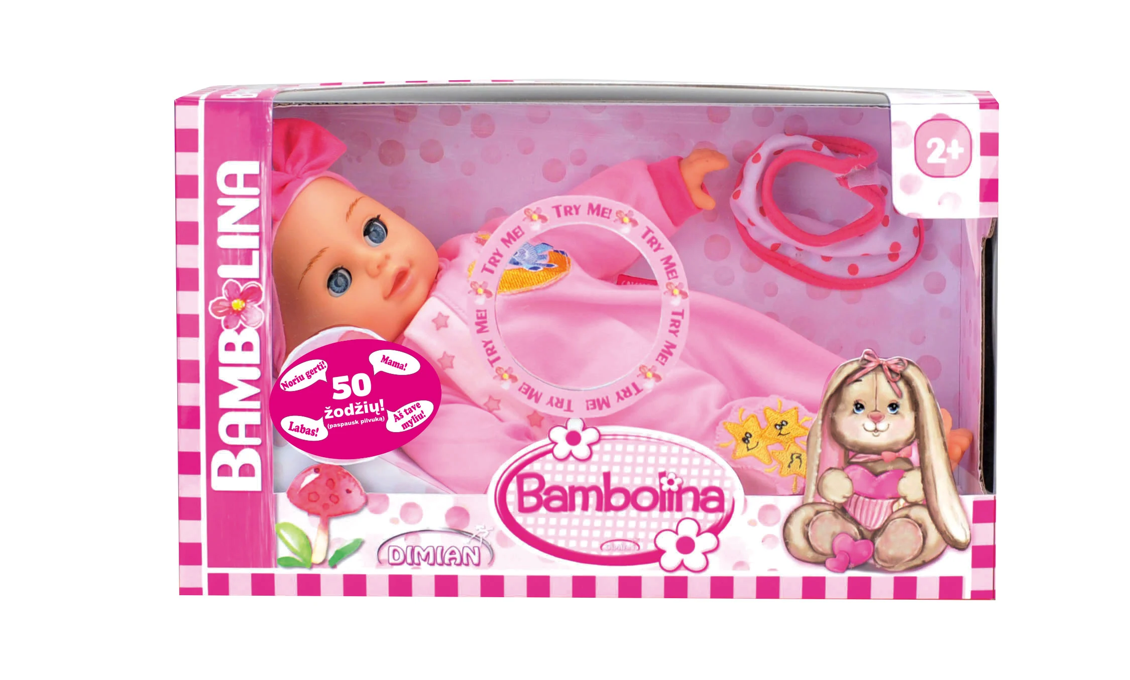 BAMBOLINA kalbanti lėlė su aksesuarais, 34cm (LT 50 žodžių), BD348LT