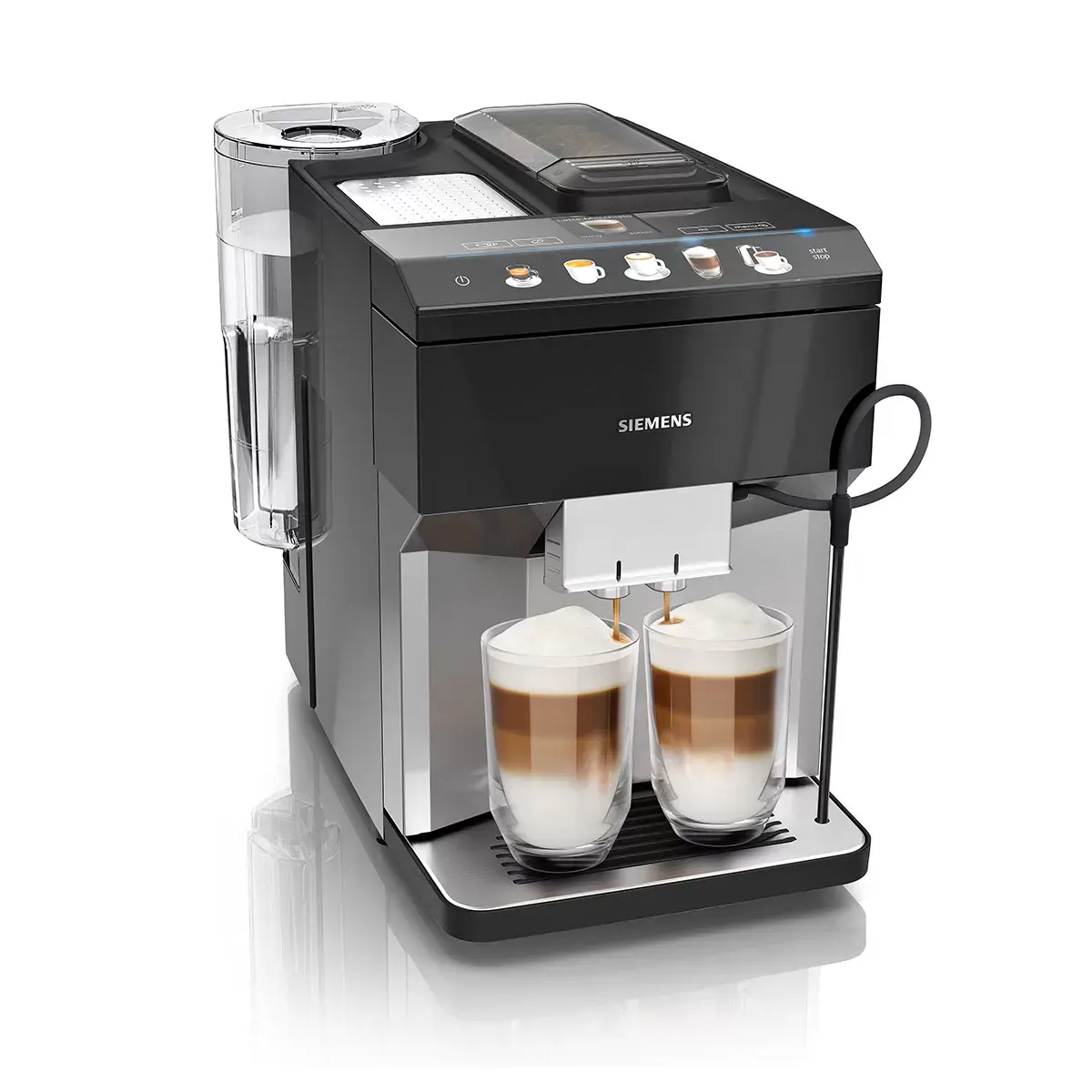 Kavos aparatas SIEMENS Automatinis TP507R04 Slėgis 15 bar, Su pieno plakikliu, Automatinis, 1500 W, Juodas