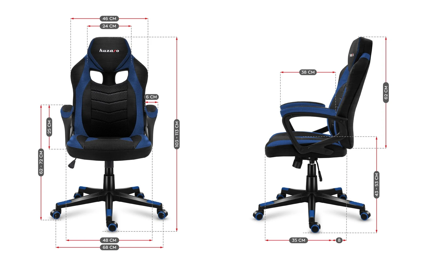 Huzaro Force 2.5 Blue Mesh