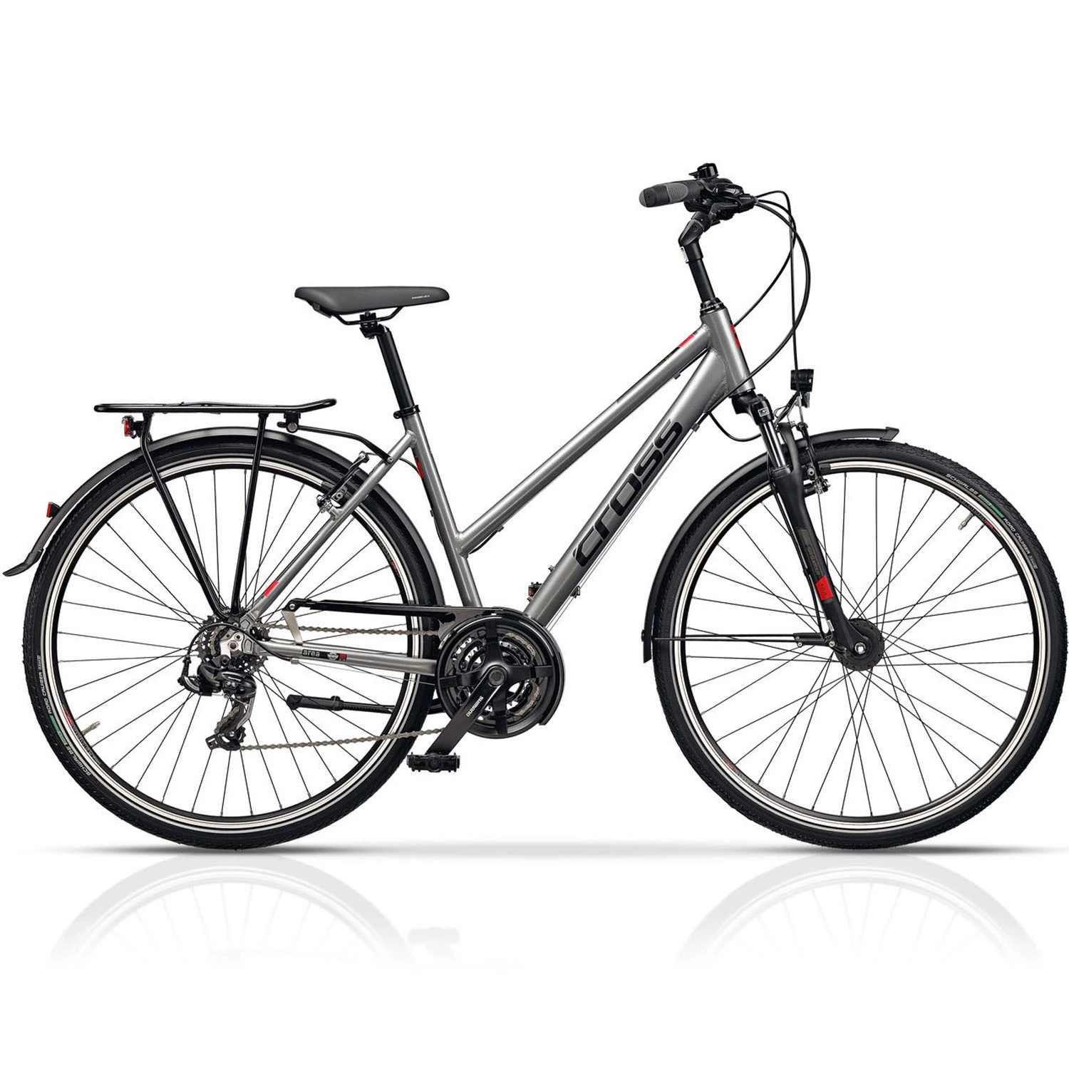 Dviratis CROSS Area Trek 28" 21G dydis 19" (48cm) (pilka/juoda)