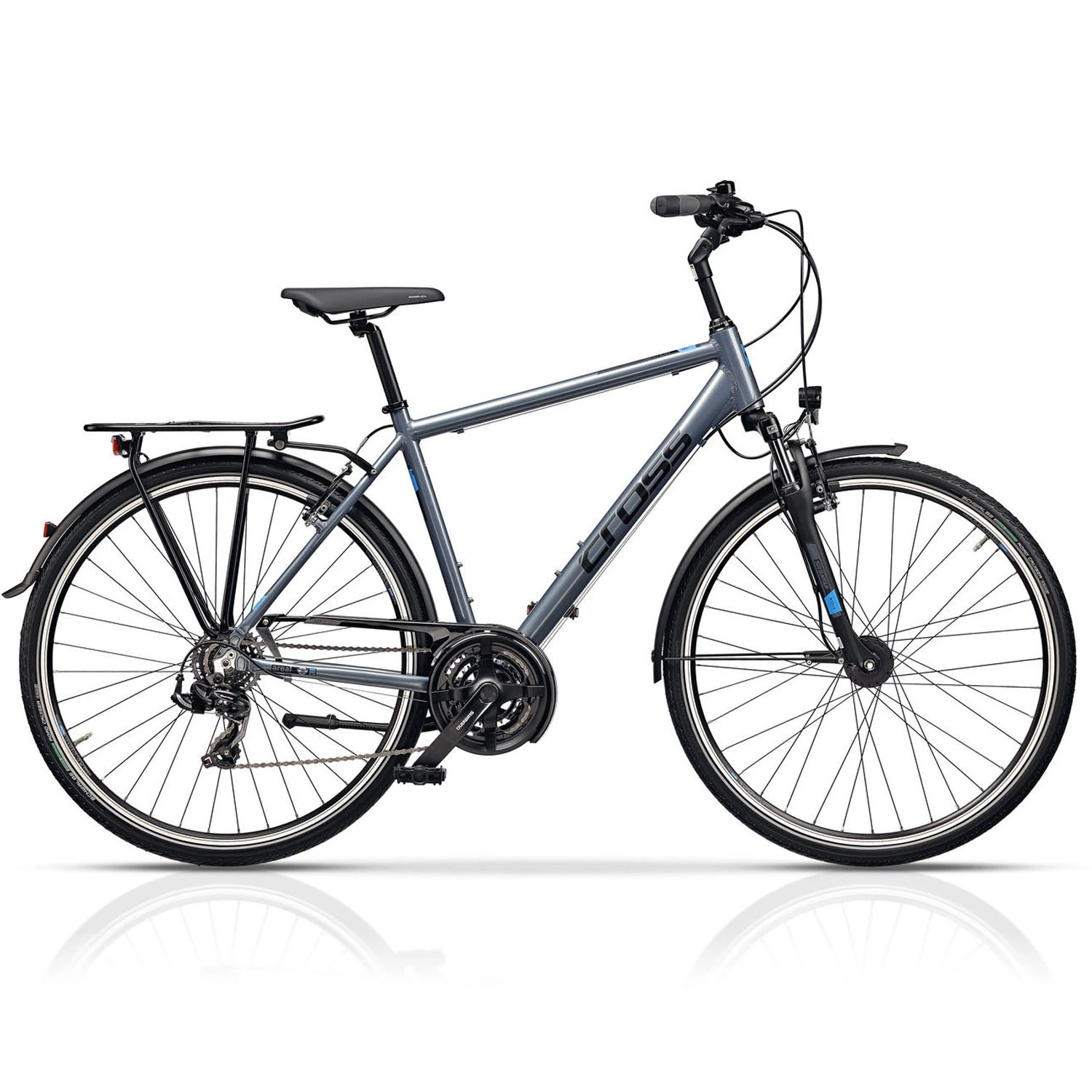 Dviratis CROSS Areal Trek 28" 21G dydis 23" (60cm) (pilka/juoda)