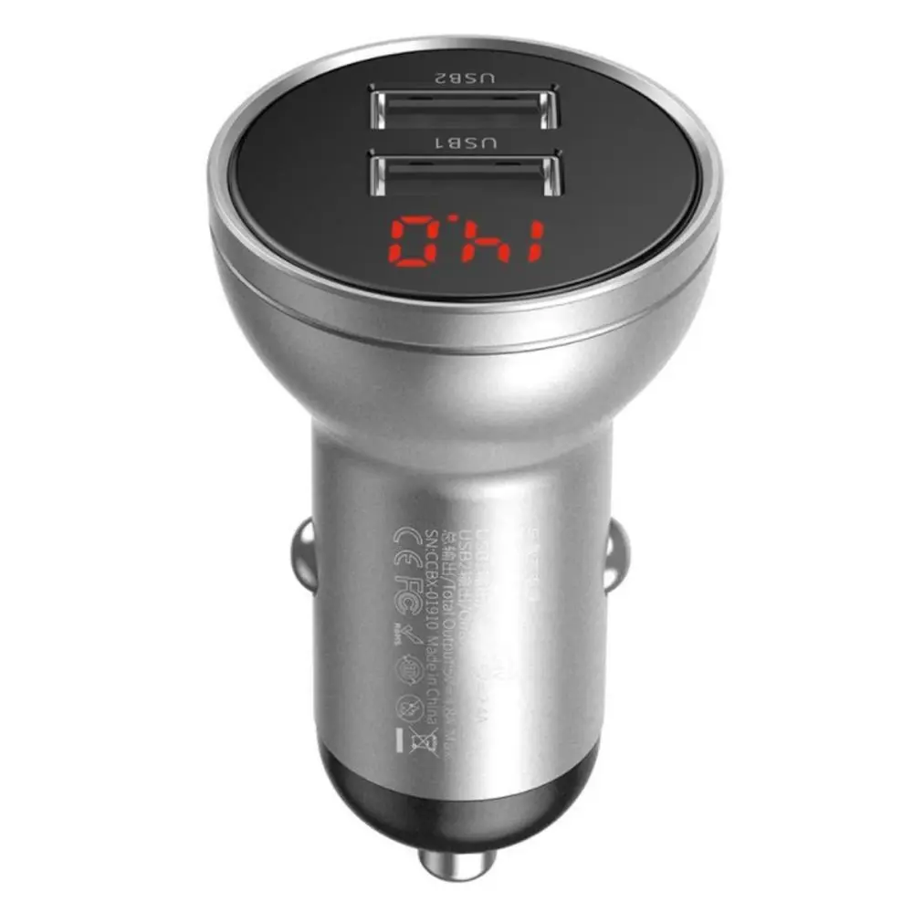 MOBILUS KROVIMAS AUTOMOBILIS 24W 4.8A/SILVER CCBX-0S BASEUS