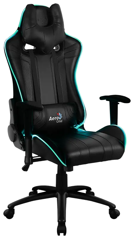 Žaidimų kėdė Aerocool AC-120 AIR RGB / Juoda