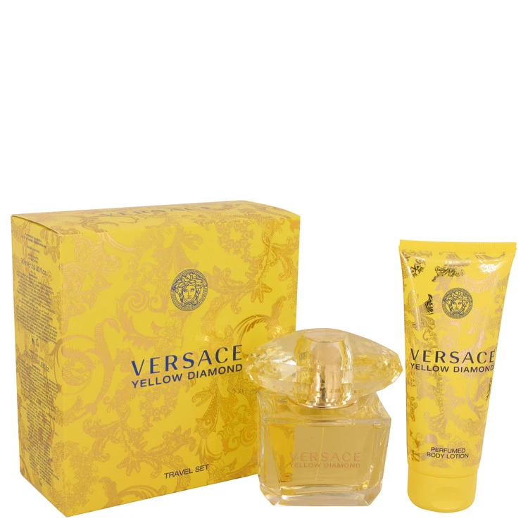 Rinkinys moterims Versace Yellow Diamond EDT 90 ml + kūno losjonas 100 ml  