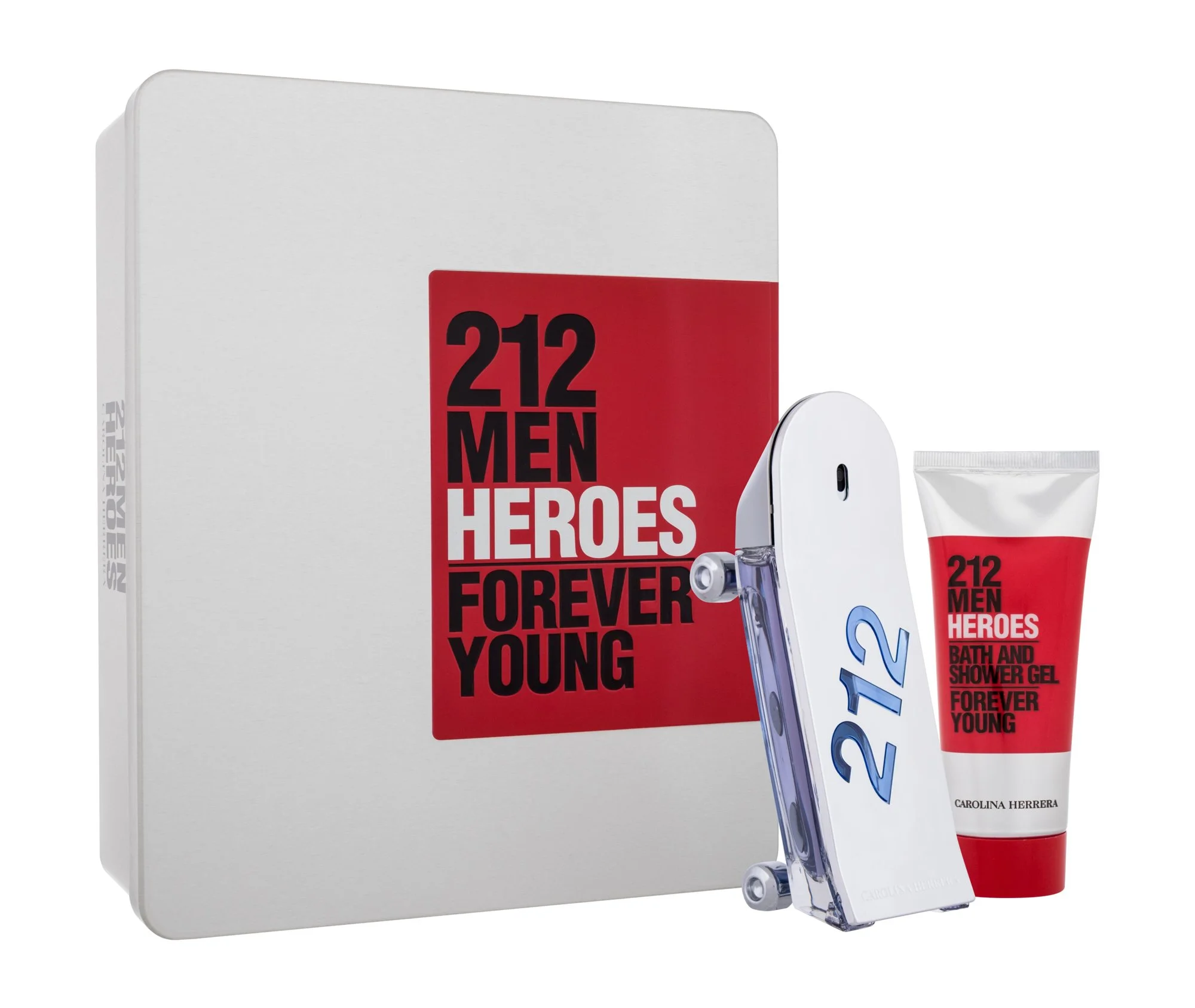 Rinkinys vyrams Carolina Herrera 212 Heroes EDT 90 ml + kūno prausiklis
