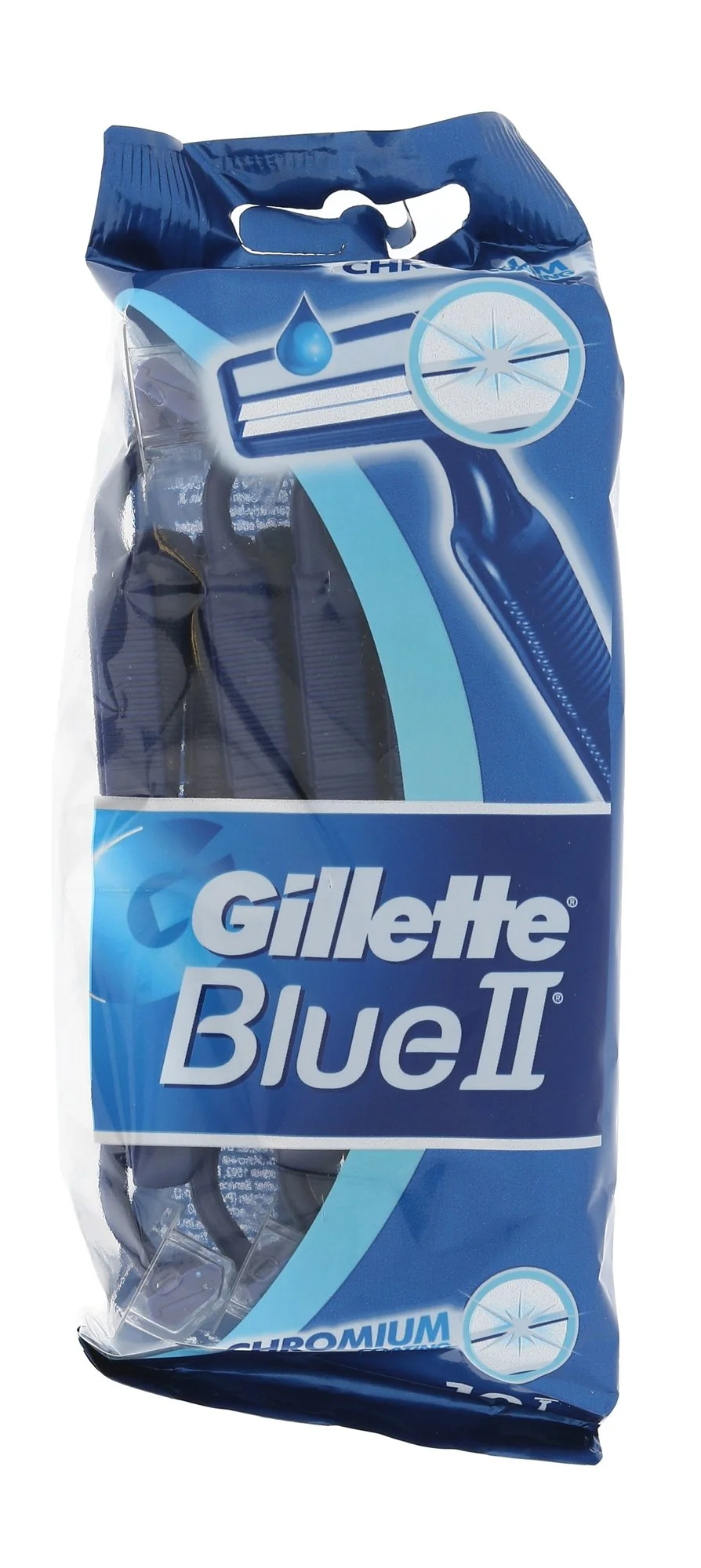 GILLETTE Blue II Chromium vienkartiniai skustuvai vyrams 10 vnt