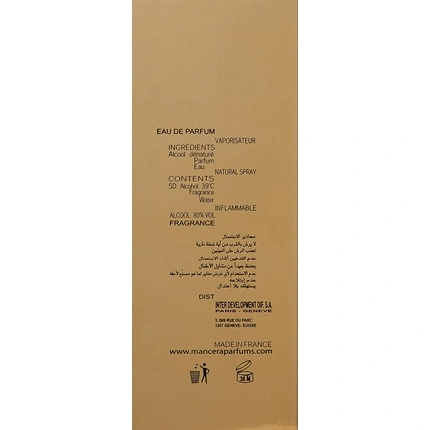 Mancera Intensitive Aoud Gold EDP Spray  Unisex  120 ml for Women