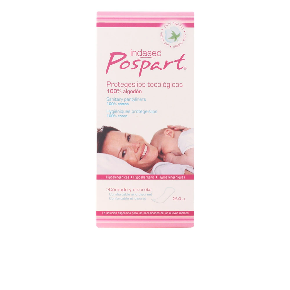Indasec Pospart Pantilyner Tocologico 100  Cotton 24 Units