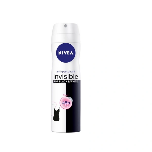 Black White Invisible Deodorant Spray 200 ml