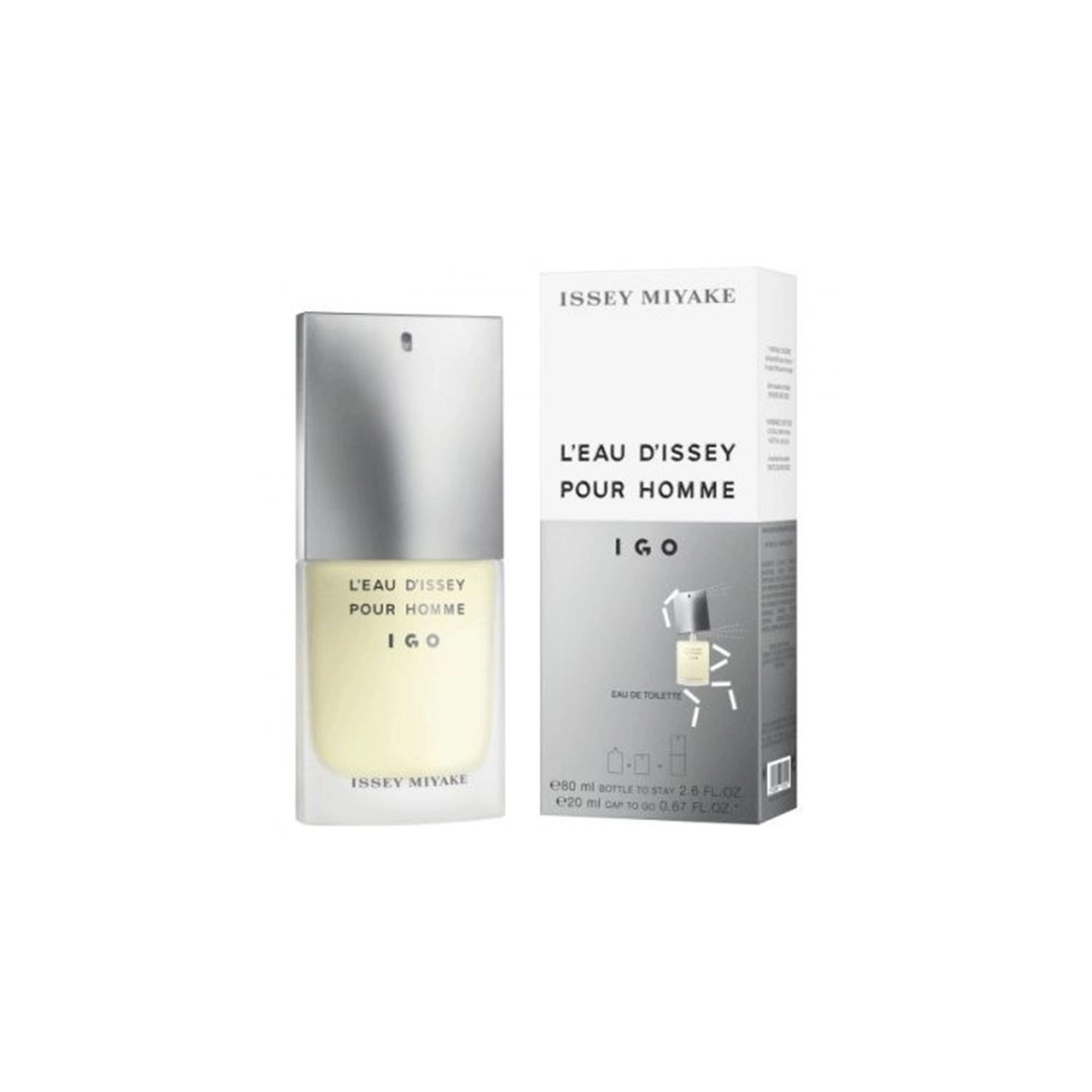 Issey Miyake L'eau D'issey Pour Homme IGO tualetinis vanduo 80 ml + 20 ml dangtelis To Go