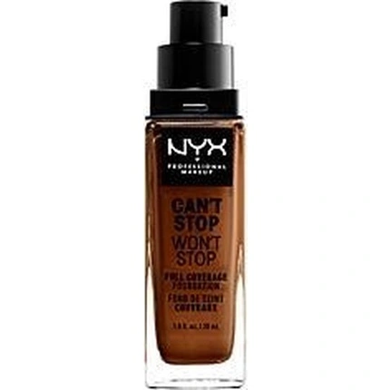 Nyx CanAt Stop WonAt Stop Full Coverage Foundation Walnut 30ml