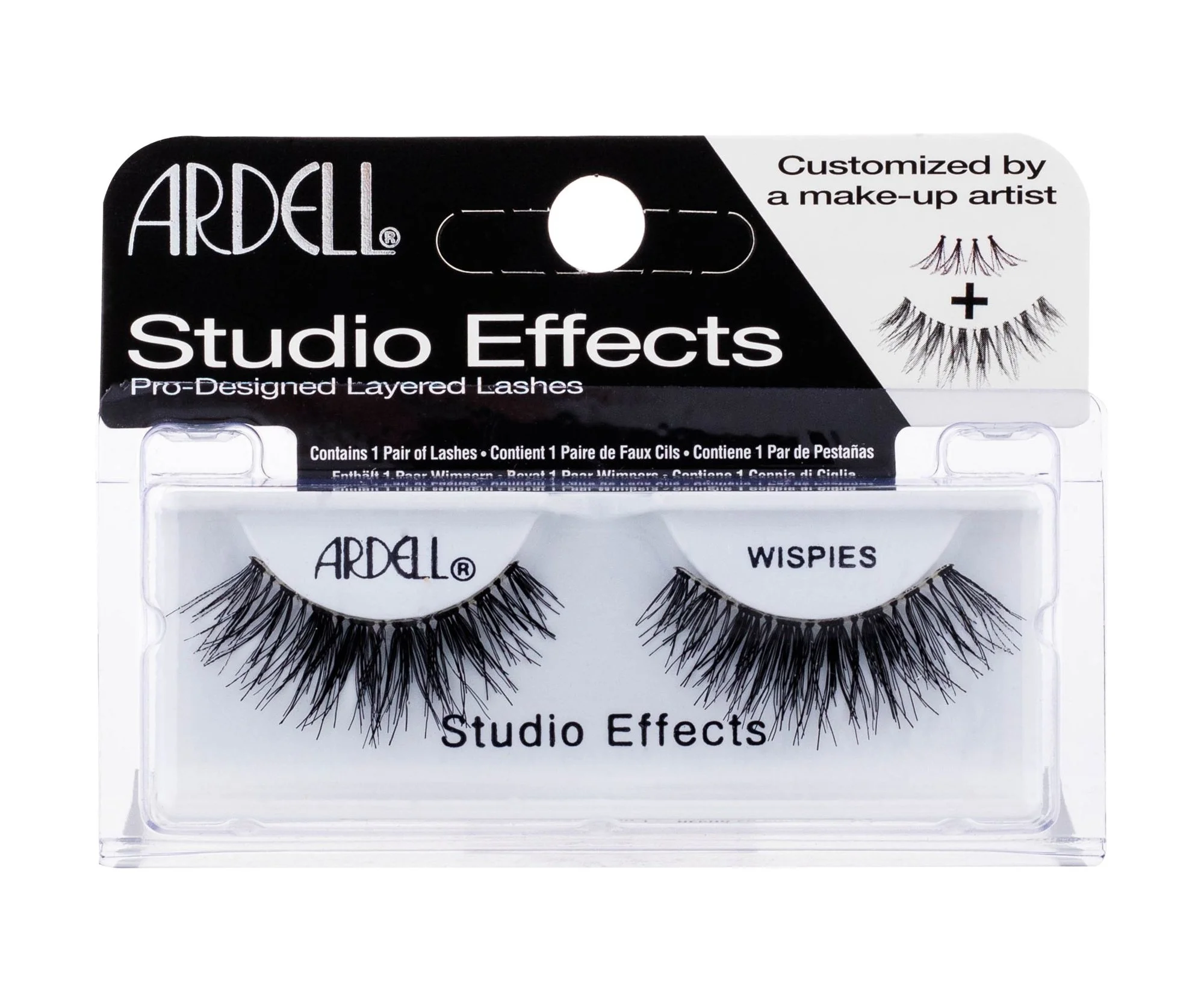 ARDELL Studio Effects Wispies 1 pora dirbtinių eilučių juoda