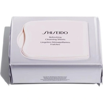 Shiseido Skin Care Essentials gaivinančios valomosios servetėlės servetėlės riebiai nešvariai odai 30 vnt.