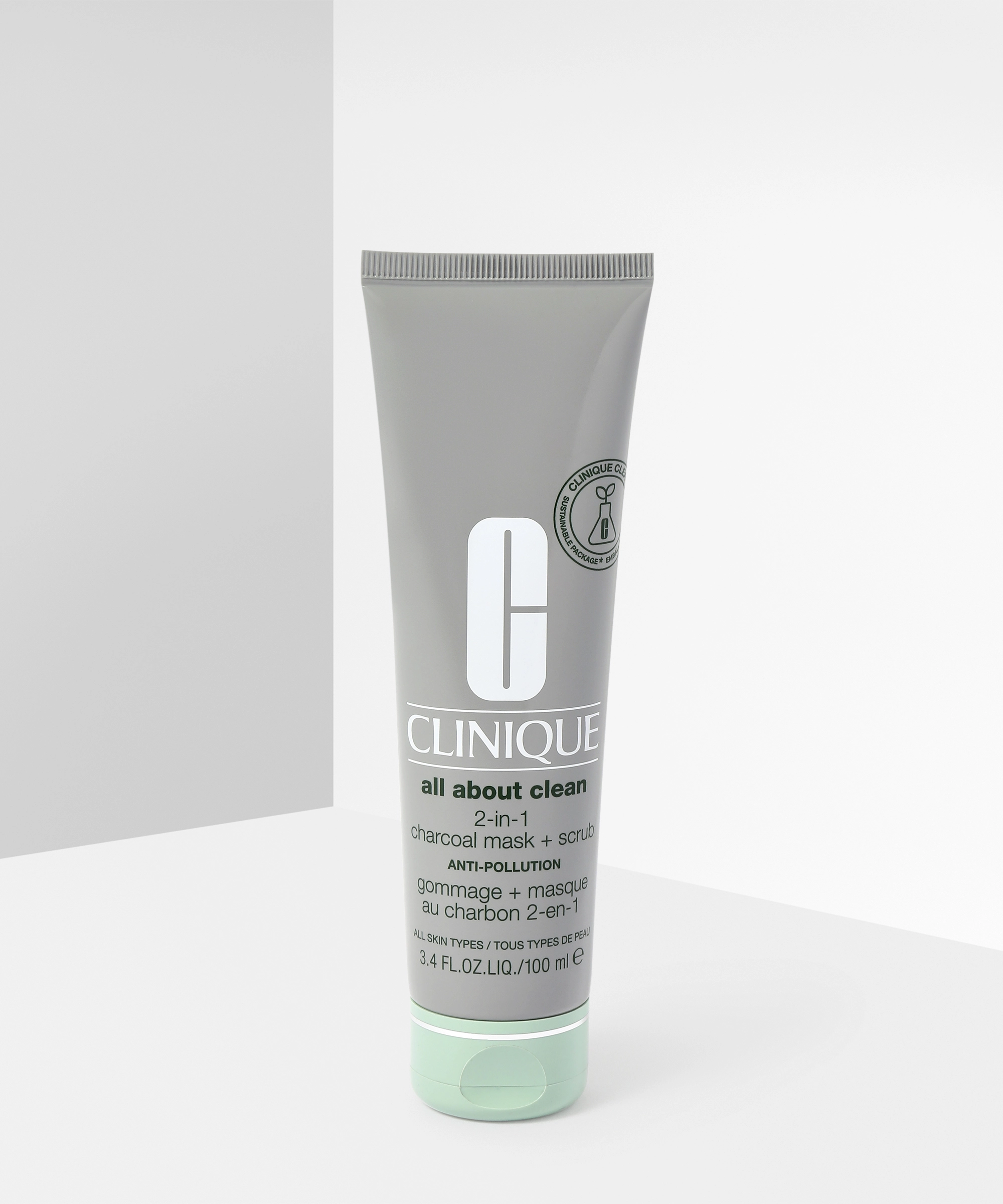 Clinique Masker Cleansers All About Clean 2 in 1 Charcoal Mask Scrub