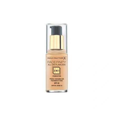 MAX FACTOR Facefinity All Day Flawless 3in1 Foundation SPF20 podk ad do twarzy 33 Crystal 30ml