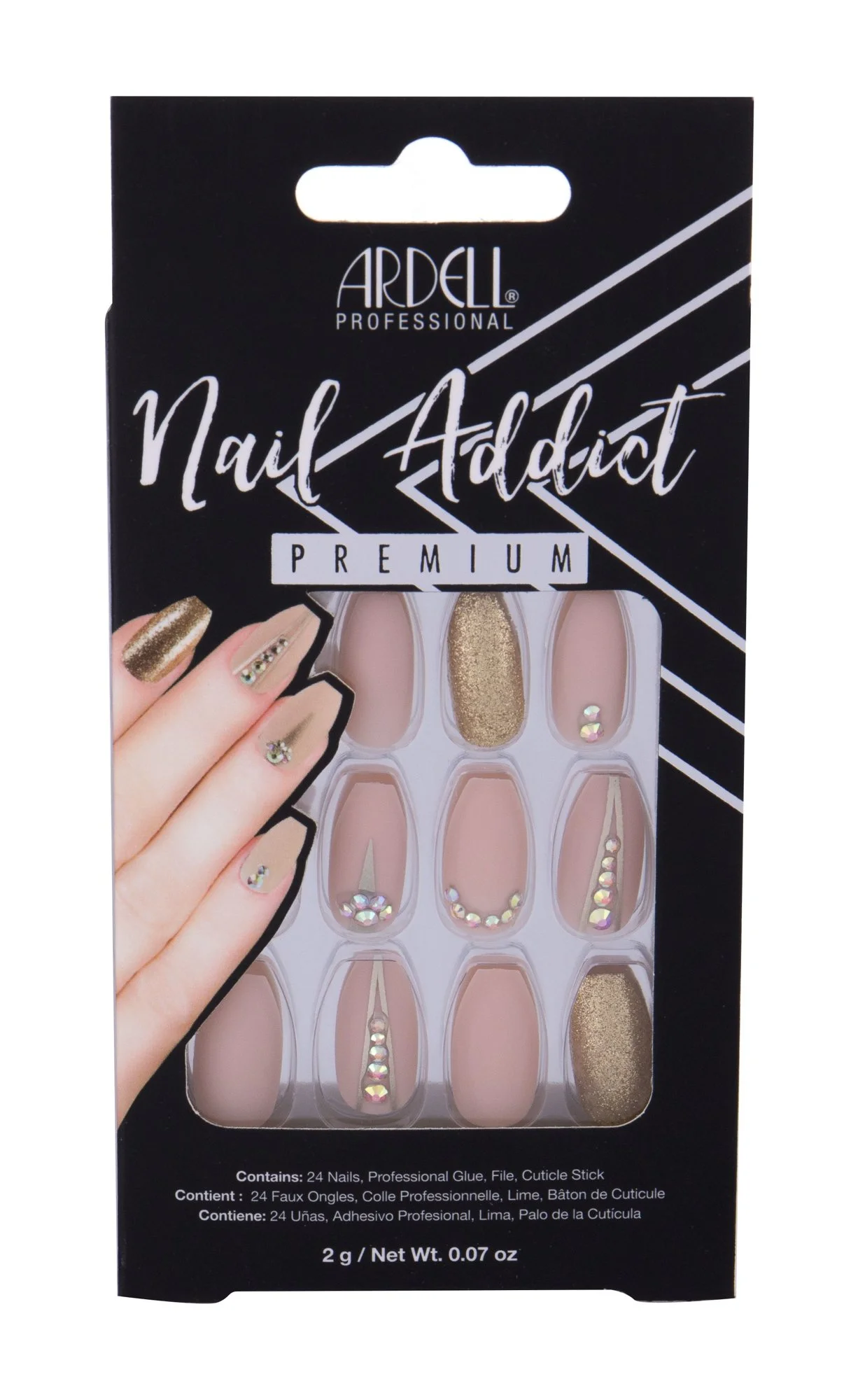 Ardell Nail Addict Nude Jeweled 1 U