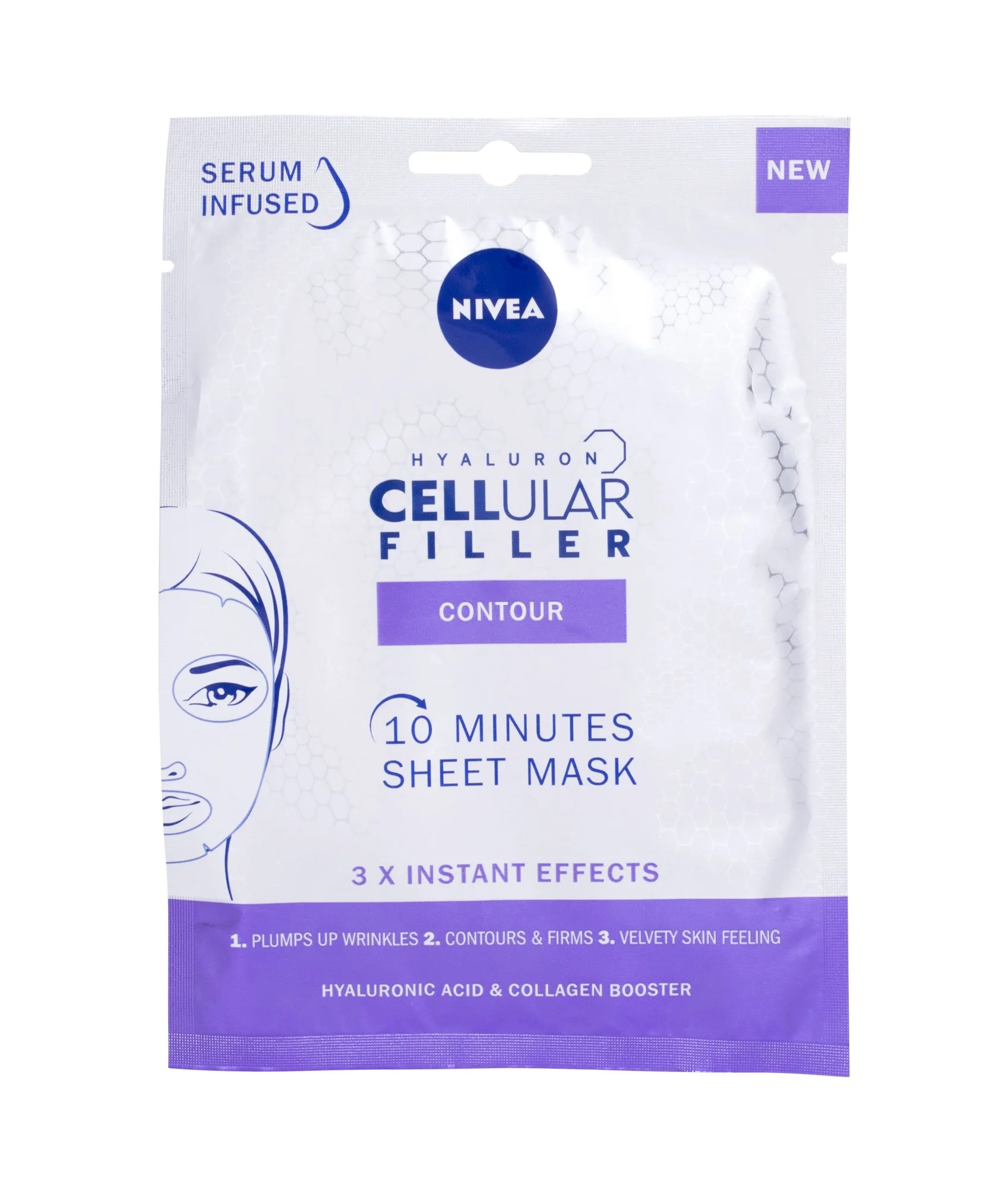 NIVEA Hyaluron Cellular Filler Contour 10 minučių kaukė