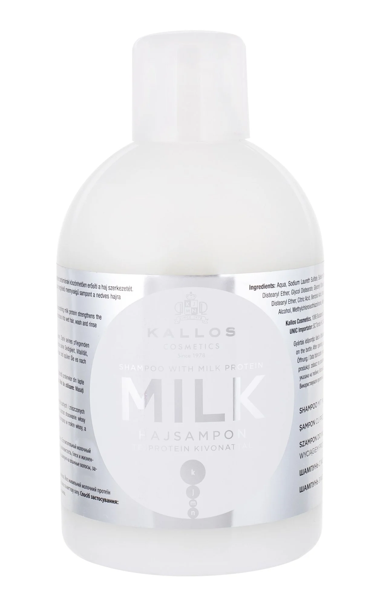 Kallos Hair Milk Shampoo With Keratin And Milk Protein 1000 ml