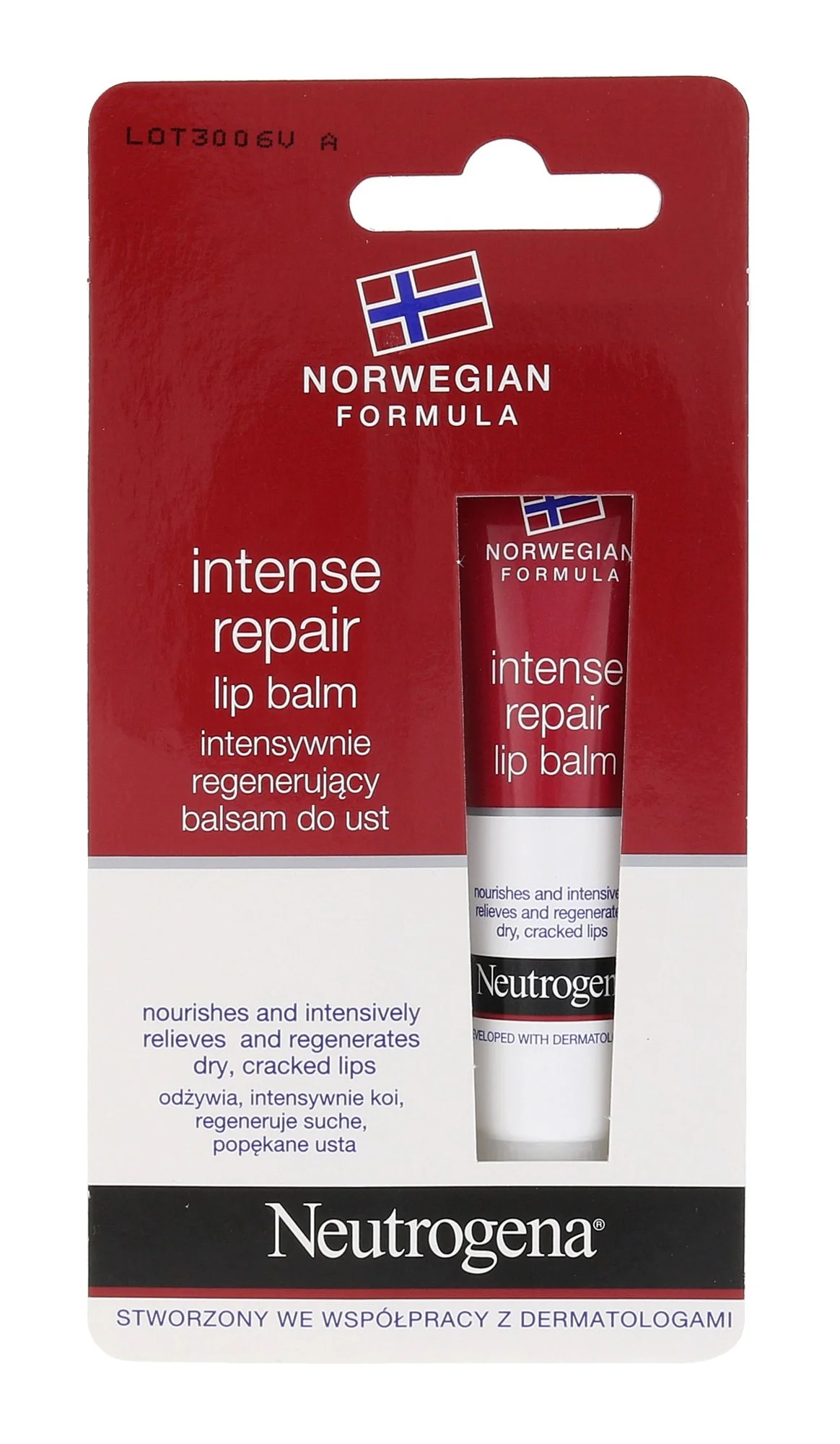 Neutrogena Norwegian Formula Intense Repair lūpų balzamas 15ml