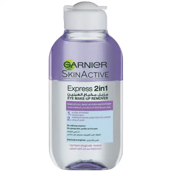GARNIER 2 viename greitas akių makiažo valiklis dviejų fazių makiažo valiklis 125 ml